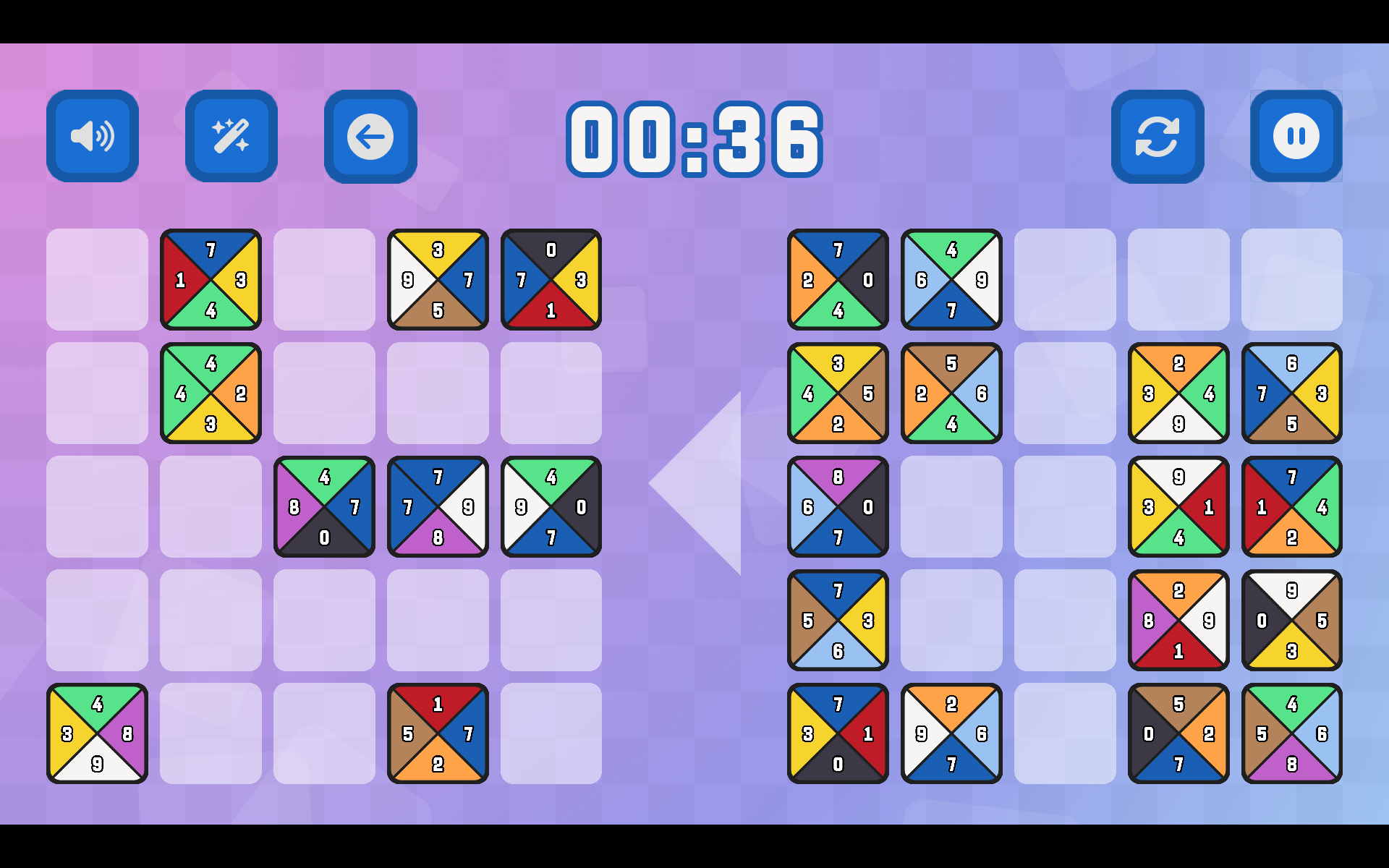 Captura de pantalla de Tetravex: Puzzle Numérico